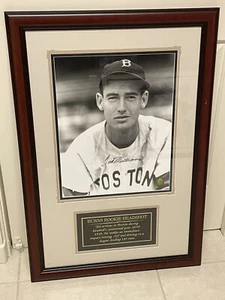 Ted Williams Signed Photo Framed Boston Red Sox HOF Rare - Picture 1 of 5