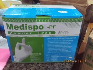 PACKUNG MIT 50 PAAR - MEDISPO 9823-PF PUDERFREIE LATEX OP-HANDSCHUHE GRÖSSE 7,5 - Bild 1 von 1