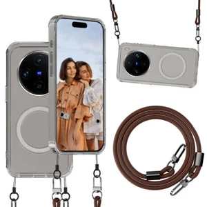 Magnet Hülle mit Echtleder Abnehmbare Handykette Magnet Case Backcover für VIVO - Zdjęcie 1 z 9