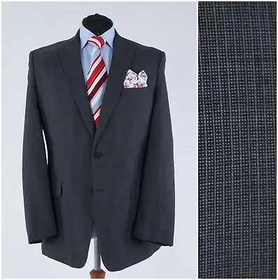 Mens Striped Blazer 42R UK Size MEXX Grey Wool Sport Coat Jacket - Image 1 of 4