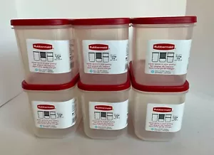 NEU 6er-Pack Rubbermaid 10 Tassen Klar Trockenfutter Aufbewahrung Behälter 7M72 Spülmaschinenfest - Bild 1 von 5