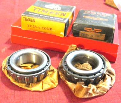 Juego de rodamientos interiores delanteros Nash NOS 1939-1951 Crosley, diferencial, 1937-1948 Foto 1 de 2