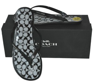 coach signature flip flops