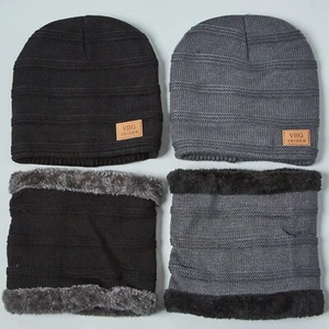 BRANDNEU VBIGER Winter Beanie Mütze Schal Set, 2er Pack - Bild 1 von 12