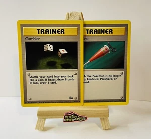 Pokemon Gambler TNG 1st Edition #60/62 & Full Heal Trainer #82/102 Cards - Picture 1 of 14