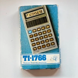 Texas Instruments TI-1766 calculatrice solaire vintage Japan 1981 - Photo 1/11