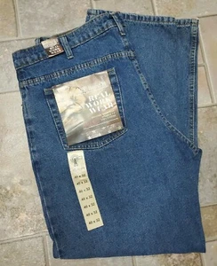 Jeans uomo nuovi con etichette marca RK vero abbigliamento da lavoro taglia 40 x 32 vestibilità rilassata - Foto 1 di 6