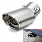 Car Chrome Universal Stainless Rear Steel Exhaust Round Pipe Tail Muffler