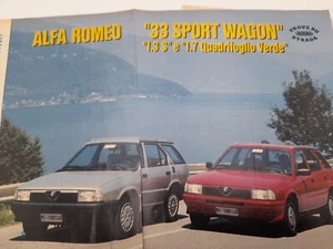 Ritaglio Articolo del 1988 Alfa Romeo 33 Sport Wagon Quadrifoglio Verde - Picture 1 of 3