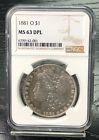 1881-O $1 Morgan Silver Dollar NGC MS 63 DPL