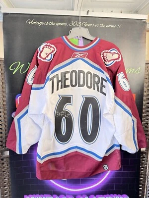 SIGNED Jose Theodore #60 Colorado Avalanche NHL Hockey Jersey AUTOGRAPHED - Image 1 of 4