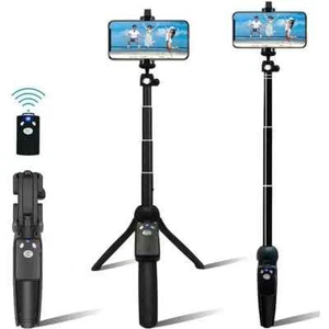 Portable 40" Wireless Remote Selfie Stick Tripod Phone Stand For iPhone Samsung - Picture 1 of 5