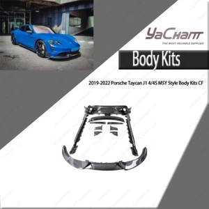 Carbon J1 4/4S MSY Style Body Kits (Lip Bumper Spoiler) For 19-22 Porsche Taycan - Picture 1 of 24