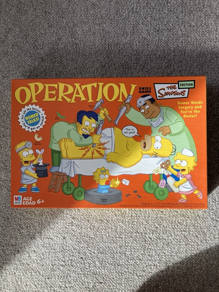 OPERATION: The Simpsons Edition Talking Board Game - TESTED and WORKING - Image 1 of 4