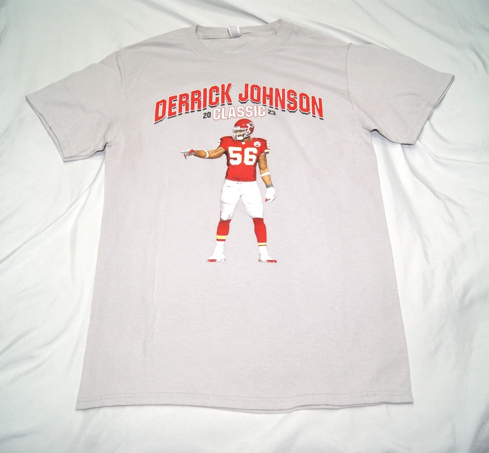 Мужская футболка Kansas City Chiefs Derrick Johnson размер S серая NFL футбол - Изображение 1 из 4