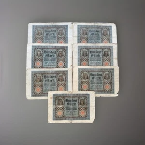 100 Deutsche Reichsmark 1920  7 Stk Lot - Bild 1 von 2