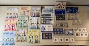 Estate Lot .999 Silver Dime Slabbed US Coin Mint Proof Set Certificate $1 Dollar - Picture 1 of 24