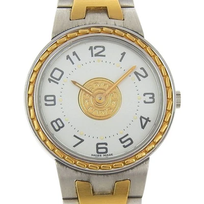 Relojes Serie HERMES Esfera Blanca Acero Inoxidable/Chapado Oro Cuarzo Analógico d... Foto 1 de 4