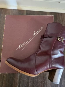 Etienne Aigner 1970s Vintage Oxblood Red Boots 7N W/box - Picture 1 of 5