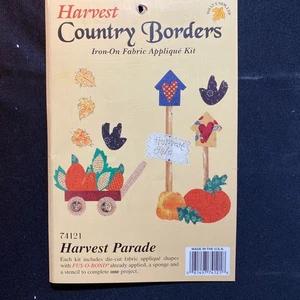 Country Borders Harvest Iron on Fabric Appliqué Kit Harvest Parade New - Picture 1 of 4