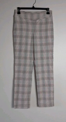 Pantalones de vestir tribales a cuadros rosa ajustados talla 6 Foto 1 de 4