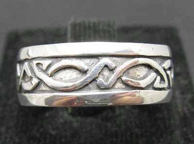 Sterling Silver Ring Band Celtic Genuine Solid 925 Handmade Perfect Quality - Image 1 of 4
