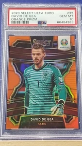David De Gea - 2020 Select UEFA Euro Orange Prizm PSA 10 #22/125 - Picture 1 of 2