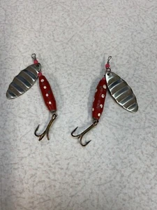 Lures ~ Rooster Tail Lures ~ Vintage ~ metal ~ Custom lot of 2 - Picture 1 of 5