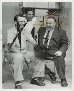 1954 Press Photo Buddy Parker, Doak Walker & Herman Hickman at training camp - Picture 1 of 2