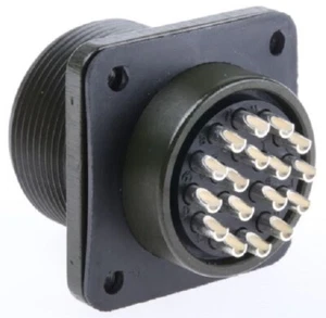 Amphenol MIL SPEC CIRCULAR CONNECTOR RECEPTACLE 17-Way Pin Size-20, Box Mount - Picture 1 of 2