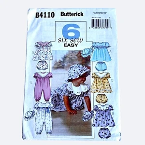 Butterick Pattern B4410 Infant Dress Romper Hat Baby Size S M L UNCUT 13-29 lbs - Picture 1 of 4