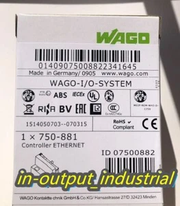 New WAGO 750-881 750881 Ethernet Controller PLC Module In Box 750881 - Picture 1 of 3