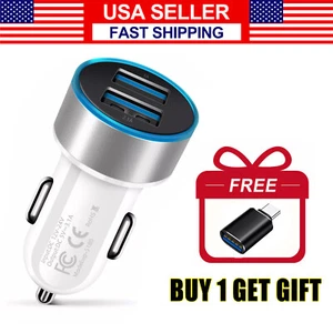 For Samsung Galaxy A06 5G A16 A55 A35 Dual USB Car Charger Fast Power Car Block - Picture 1 of 13