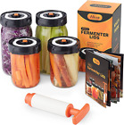 Fermentation lids - Home Fermentation Kit With 4 Wide Mouth Fermenting Lids