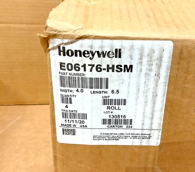 Intermec Duratran II Thermal Labels 4"x6.5" 905 per roll 4 pack E06176 - Image 1 of 3