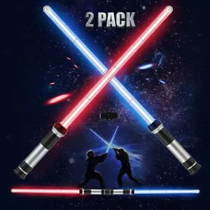2 PACK Lightsaber LED Flashing Star Wars Sound Light Saber Sword Toys Kids Gifts - Picture 1 of 18