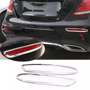 Chrome ABS Rear Fog Light Lamp Ring Cover For Mercedes Benz E Class W213 2016-20 - Bild 1 von 12