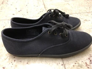 VTG 90s NIB NIKE Women's 9 Black Bria Canvas Lace-up Tennis Shoes Sneakers - Picture 1 of 7