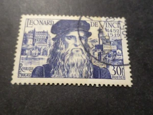 Francia 1952 Francobollo 929 di Leonard Vinci Celebrità' Timbrato Usato Stamp - Foto 1 di 1