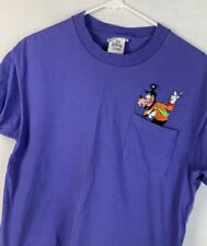 Vintage Disney T Shirt Single Stitch Goofy Embroidered Pocket Tee Medium USA 90s
