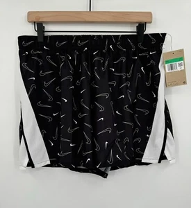 NEW Nike Shorts Girls XL All Over Swoosh Print AOP Lightweight Outdoors Running - Picture 1 of 10