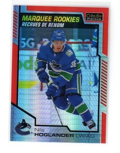 2020 O-Pee-Chee Platinum Marquee Rookies Red Prism /199 Nils Hoglander Rookie RC - Picture 1 of 1