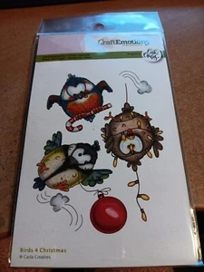 CLEAR STAMPS FOR SCRAPBOOKING BIRDS & CHRISTMAS CRAFT EMOTIONS NEW (B) - Picture 1 of 2