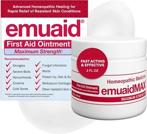 emuaid EMUAIDMAX Ointment for Itchy Skin, Maximum Strength Treatment for Athlete - Picture 1 of 9