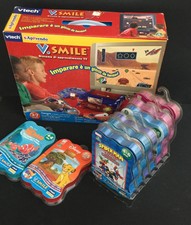 VTech VSmile TV Learning System Console CARS bundle box & 8 Cartridges BRAND NEW