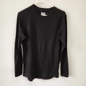 Meriwool Shirt Damen Medium Schwarz Langarm Base Layer Merinowolle - Bild 1 von 6