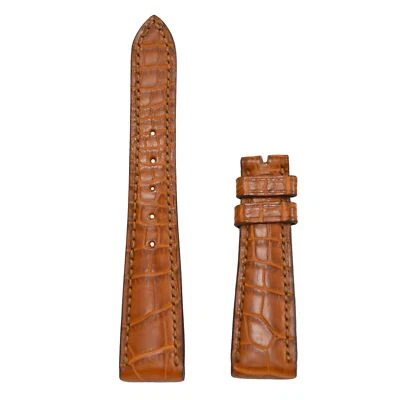 Nueva correa de cuero marrón rojizo corta Roger Dubuis Sympathie S34 auténtica de 18 mm Foto 1 de 2