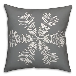 Creative Products Sketched Snowflake 18 x 18 Spun Poly Pillow - Picture 1 of 3