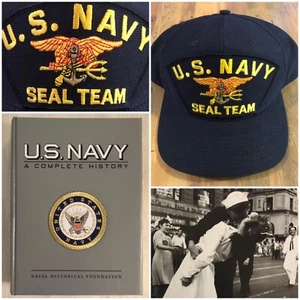 U.S. NAVY - SEAL TEAM - HAT & BOOK - A COMPLETE HISTORY - BOOK - Picture 1 of 15