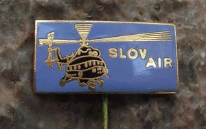 Vintage Slov Air Czechoslovakian Airline Mil Mi-8 Soviet Helicopter Pin Badge - Picture 1 of 2